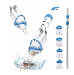Handheld Pool Vacuum for Above Ground & Inground Pools, Consciot Cordless Rechargeable Pool Cleaner with Telescopic Pole up to 87.5", 1110 GPH Suction