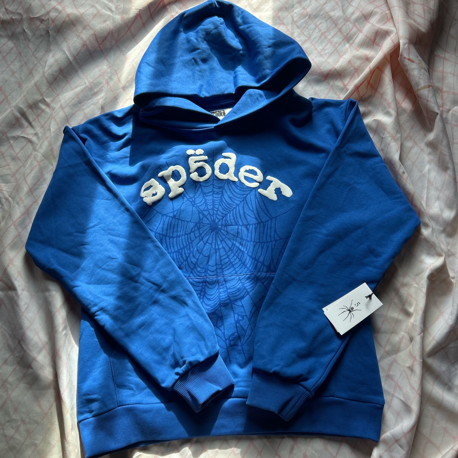 Blue Sp5der Worldwide Hoodie size M