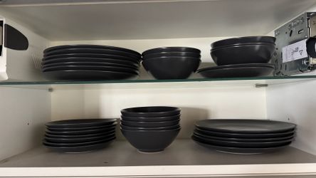 Plates, Utensils, Cups (glass, not pictured)