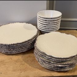 8 settings indoor/outdoor melamine dishes by Pfaltzgraff Chateau pickup in San Francisco. Cash only