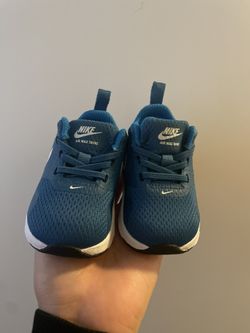 Blue nike baby shoes