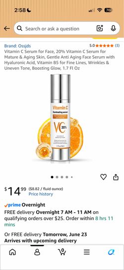 Brand new unopened box vitamin C serum