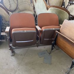 Old Movie  Theater Seats Taken From Old Movie House