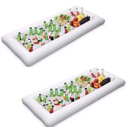 2 Packs Inflatable Pool Table Serving Bar -for Parties Indoor & Outdoor Use