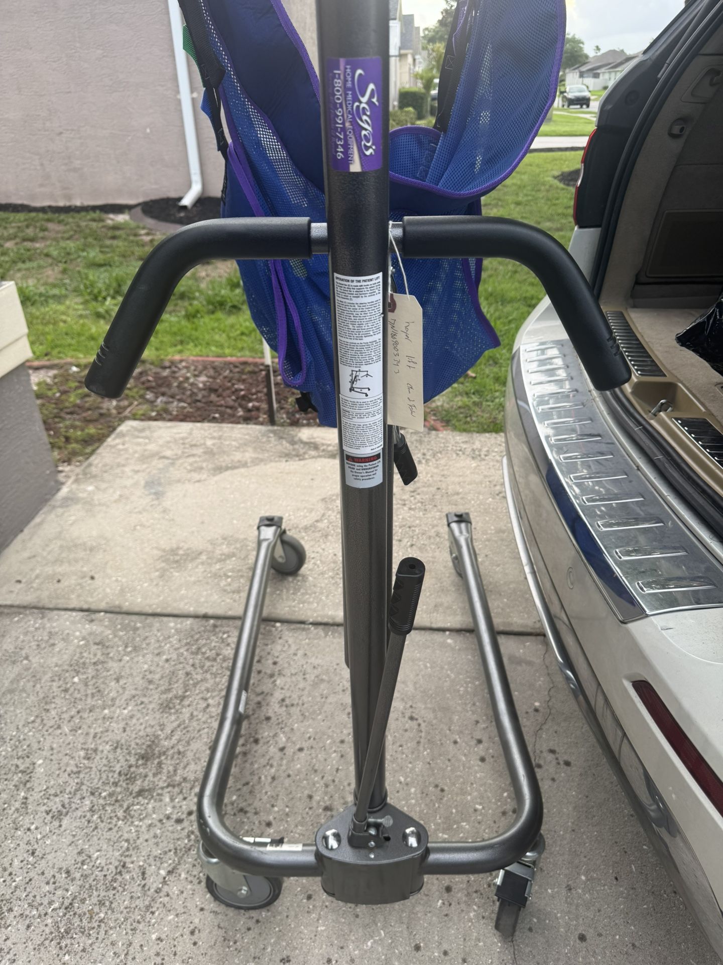 Drive Hydraulic Manual Patient Lift, Elderly & Handicap Assist WITH Harness