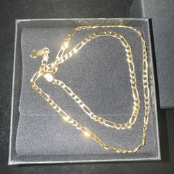 gold vermeil fígaro chain 18in