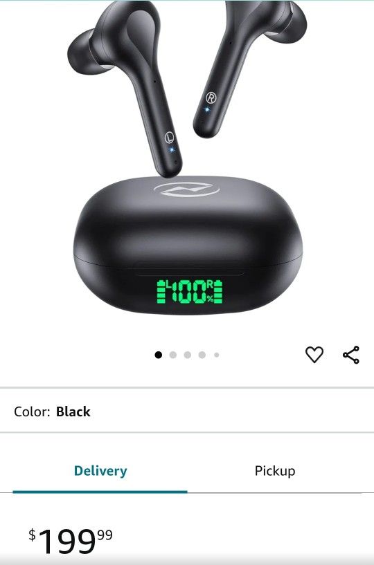 Wireless Earbuds Noise Cancelling 4 Mic Clear Call Bluetooth Headphones Wireless Charging Case LED Display Lightweight Stereo Earphones in Ear Buds 64