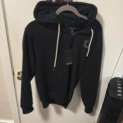 black true religion hoodie