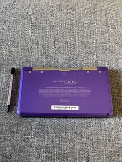 Nintendo 3DS Purple Handheld Console with Stylus
