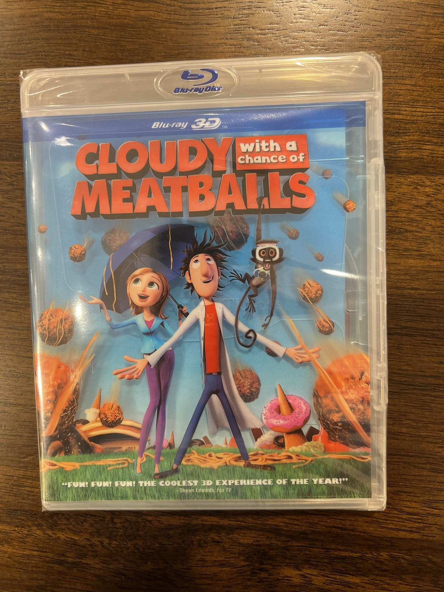 NEW!  Blu-ray 3D Cloudy With a Chance of Meatballs  Clear Case