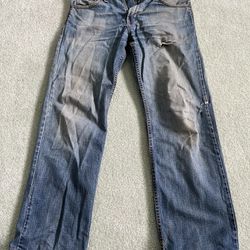 Levi’s 529 Men’s Jeans Size 29 X 32. Blue Denim, Distressed, Low Rise Straight.