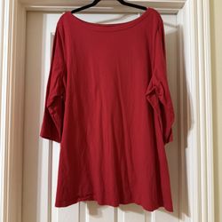 Woman Within Red Plus Size T-shirt