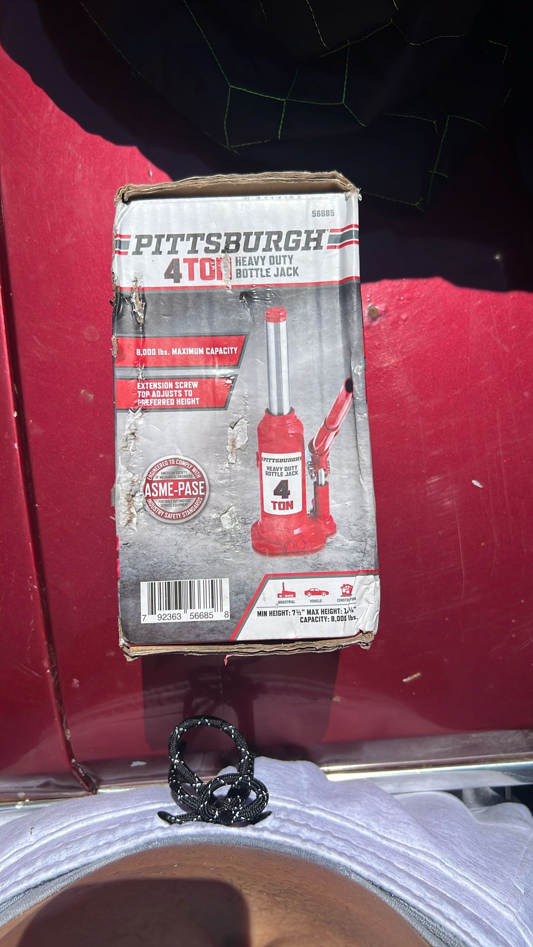 Pittsburgh 4 Ton Heavy Duty Bottle Jack