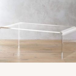 CB2 Peekaboo Acrylic Coffee Table 