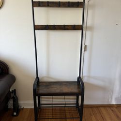 Entryway Stool Stand And Shoe Rack 