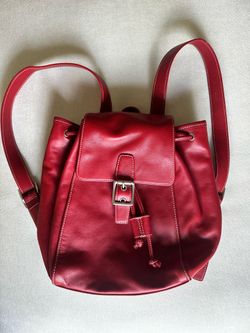 COACH red leather backpack purse