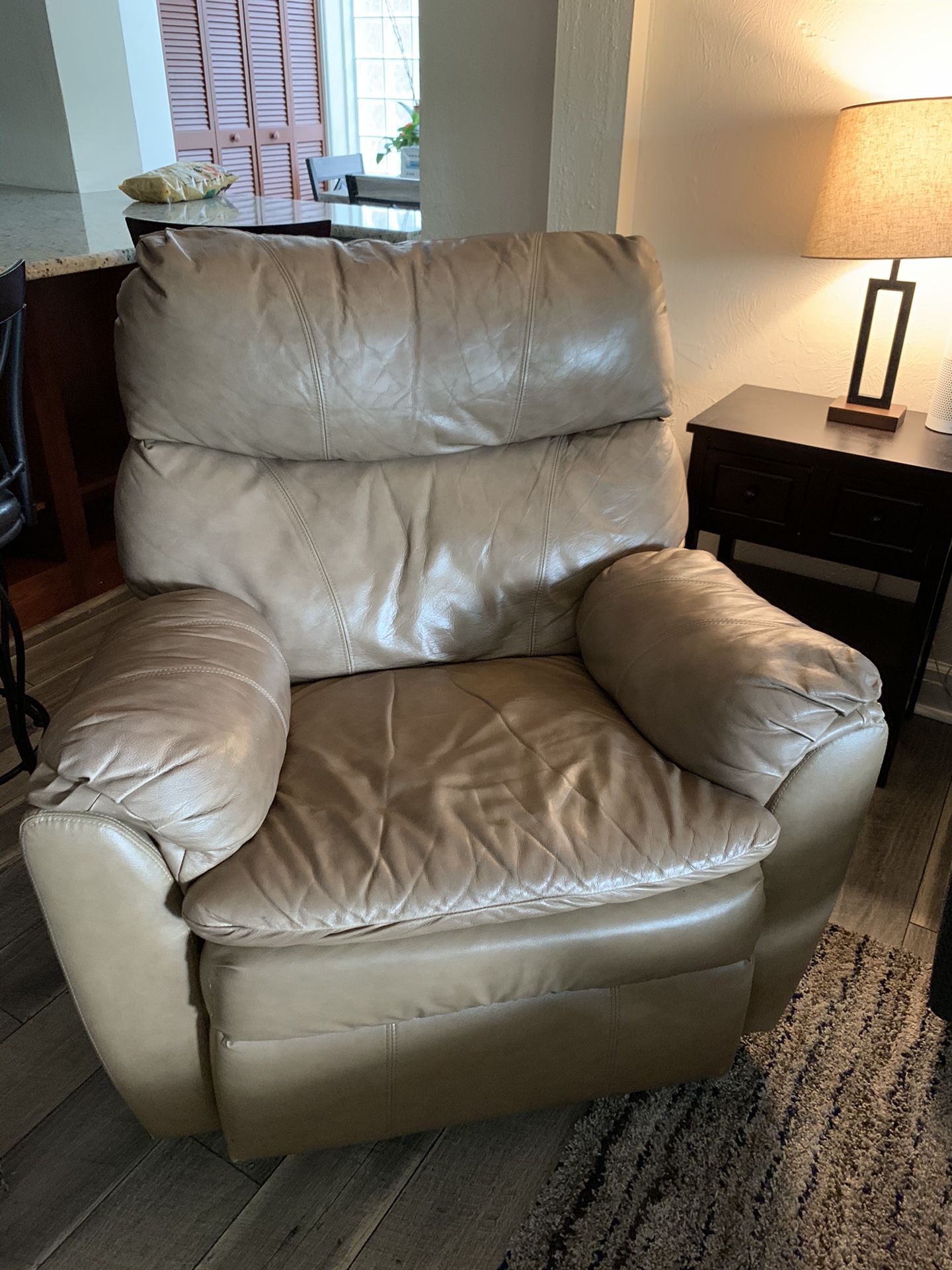 Comfy Leather Recliner Chair
