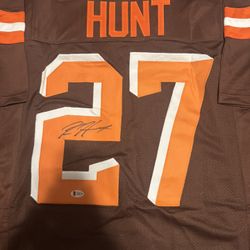Kareem Hunt Autographed Custom Jersey Browns