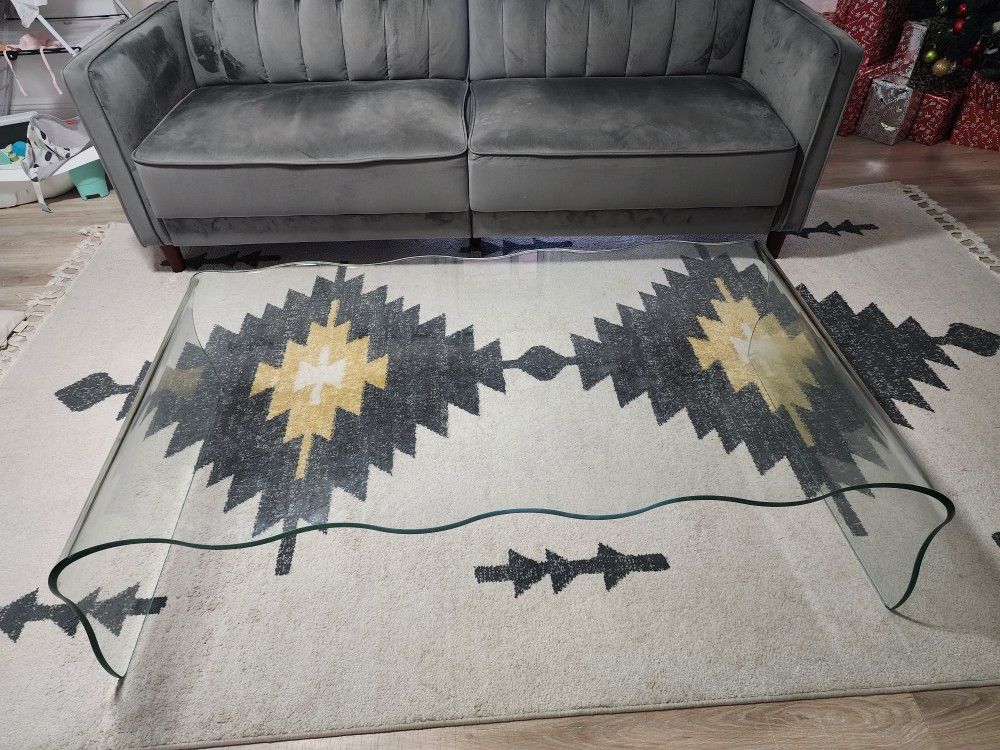 🪟 Modern Glass Coffee Table – Clean & Minimal