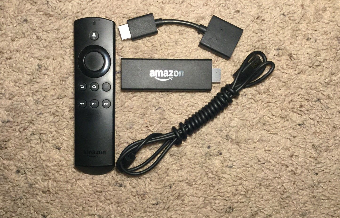 Black Amazon Fire TV Stick with Alexa Voice Remot