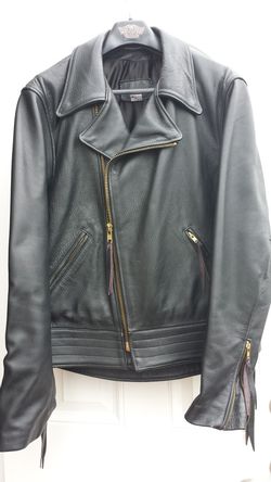 LEATHER RIDING JACKET MEN'S X-L