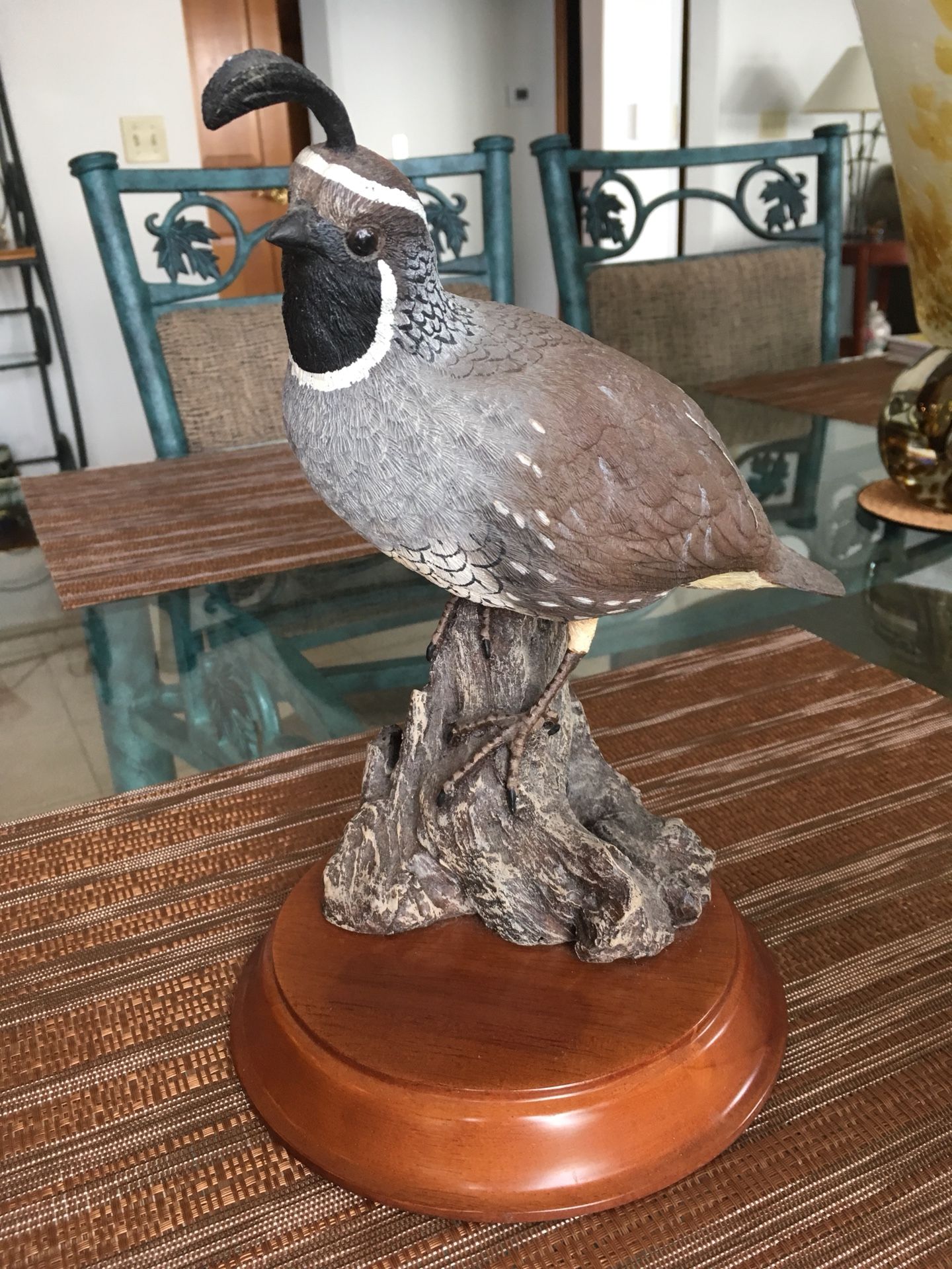 Beautiful Wildlife Quail Figurine Collectible - Limited Edition, Signed by Artist!