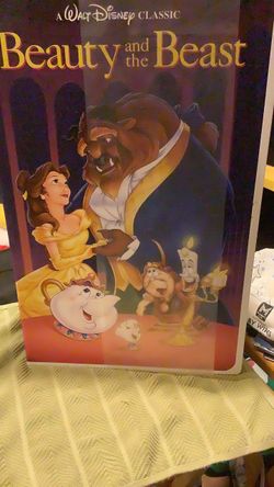 2 Beauty and the Beast VHS throw blanket