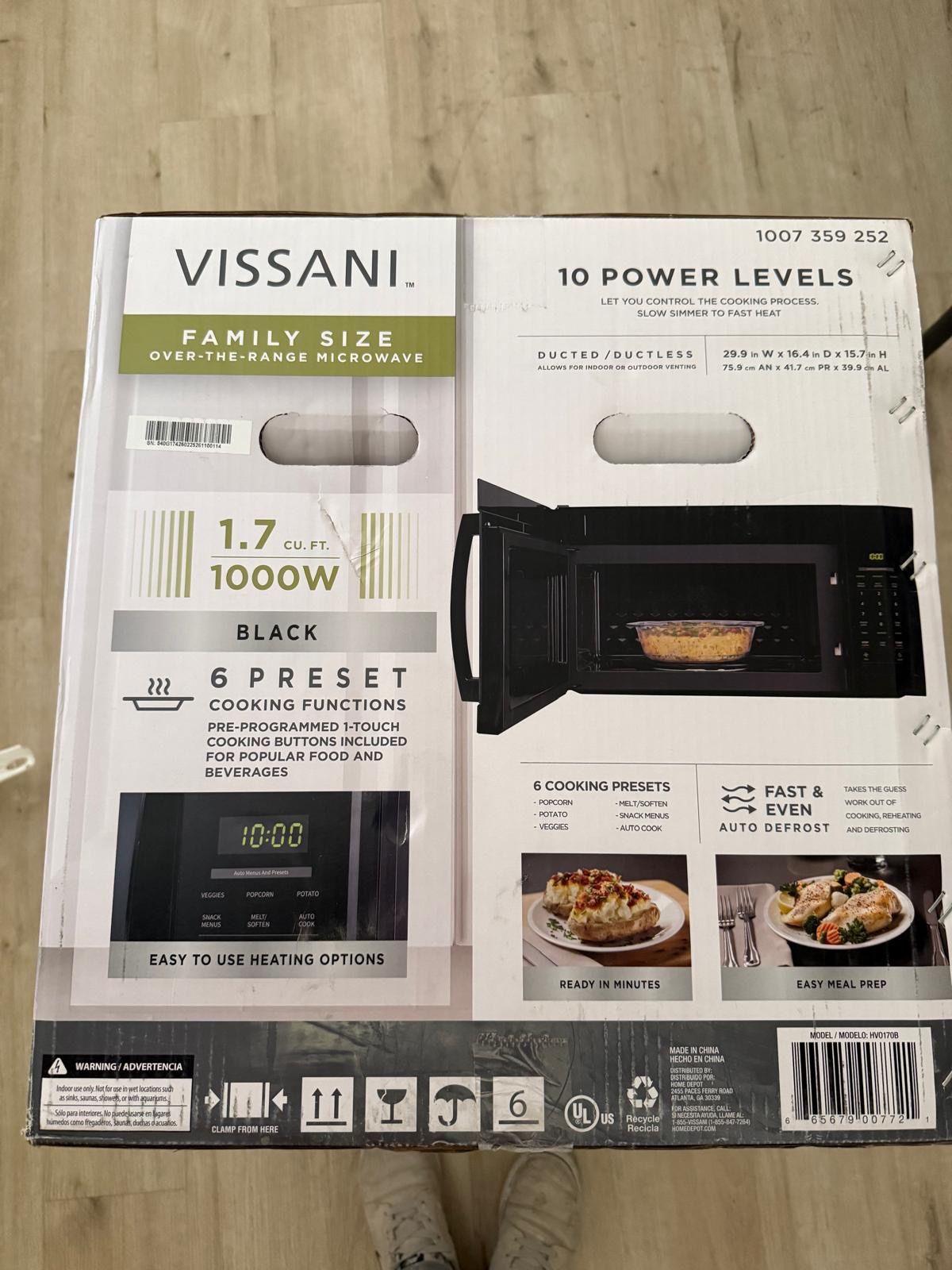 Over The Range Microwave 