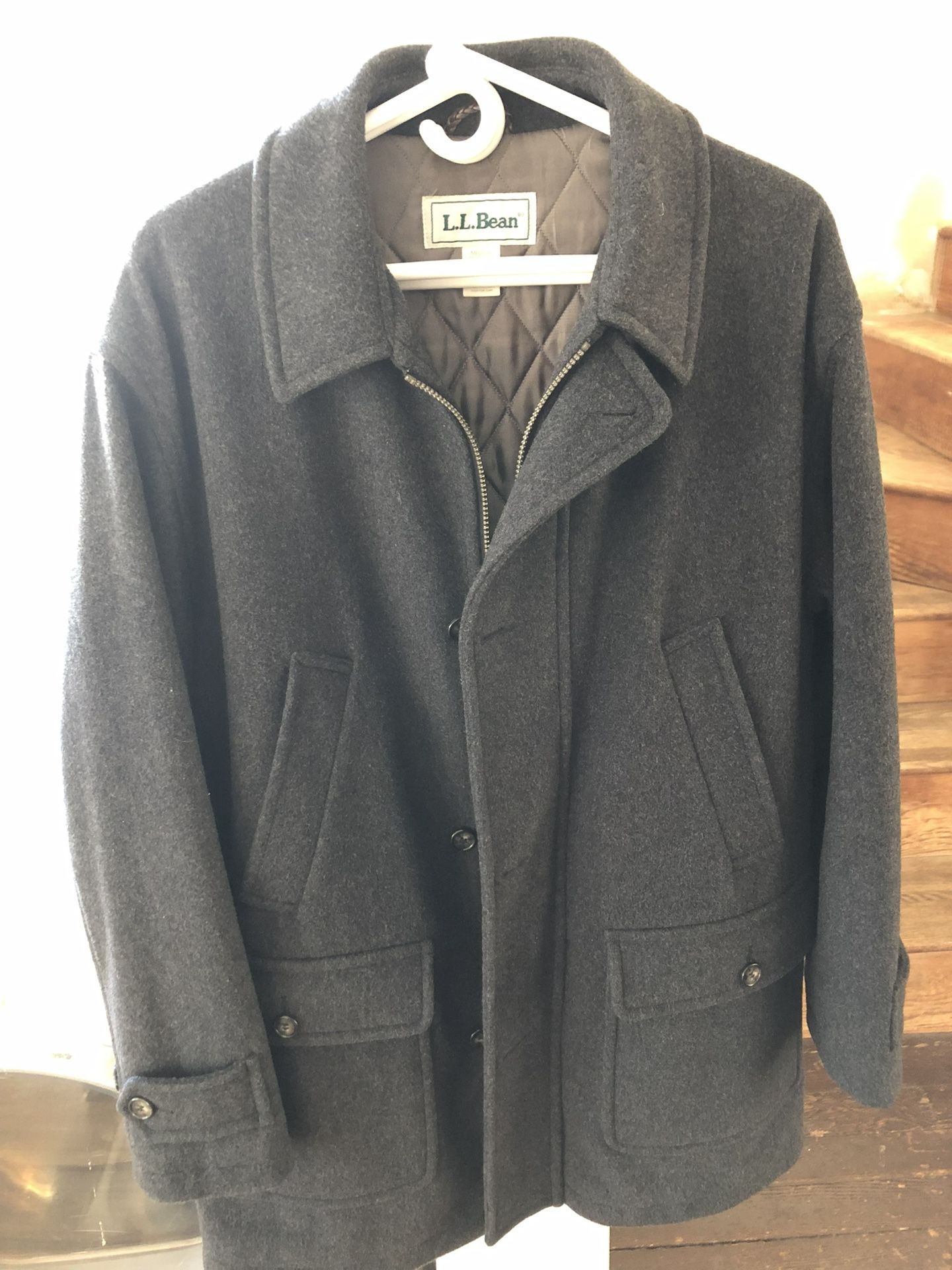 LL Bean Wool Coat, Men’s M