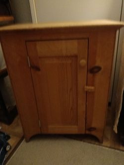 Small Wooden Cabinet with Shelves