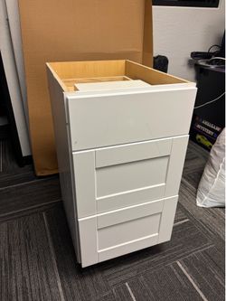 White Base Cabinet with Drawers FREE