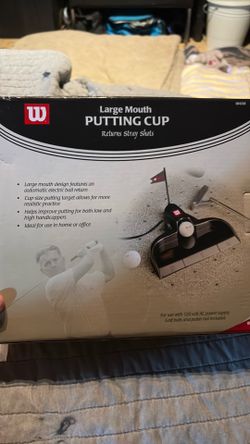 Wilson Large Mouth Electric Putting Cup Golf Practice Trainer W438 – Automatic Ball Return