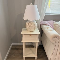Side Table And Lamp