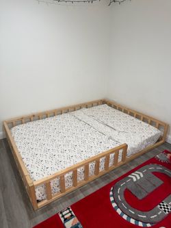 Handmade Canadian Wood Montessori Full Size bed frame
