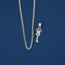 Stainless Steel Pendent And Chain 24"