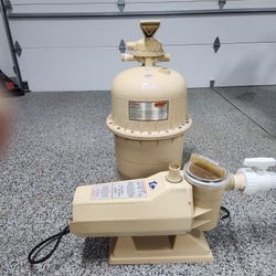 Pool Pump  Sand Filter and Light Plus Feeder
