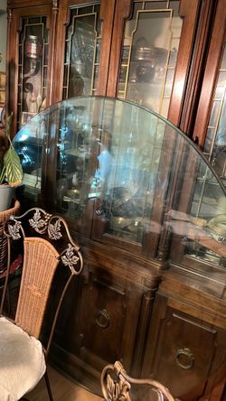 Thick glass table top, 59 in round