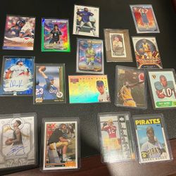 Baseball Basketball And Football Cards Kobe Bonds Rodger’s Rookies
