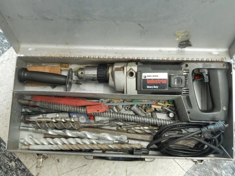 BLACK & DECKER 5036 HEAVY DUTY INDUSTRIAL HAMMER DRILL 1/2" VSR HAMMERDRILL + BITS + CASE B&D