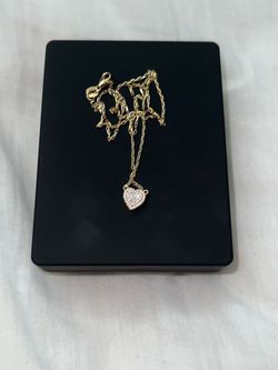 Real Diamond 14K Heart Choker