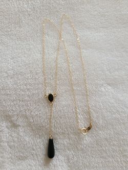 14k Onyx Necklace