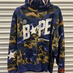 Bape x Heron Preston Full Zip Hoodie