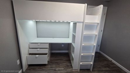 Ikea Twin Loft Bunk Bed (Smastad)