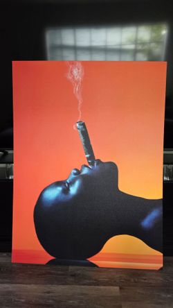 Smoking Cigar Canvas (35.5" x 47.5")
Huge Modern Afrocentric Silhouette Canvas