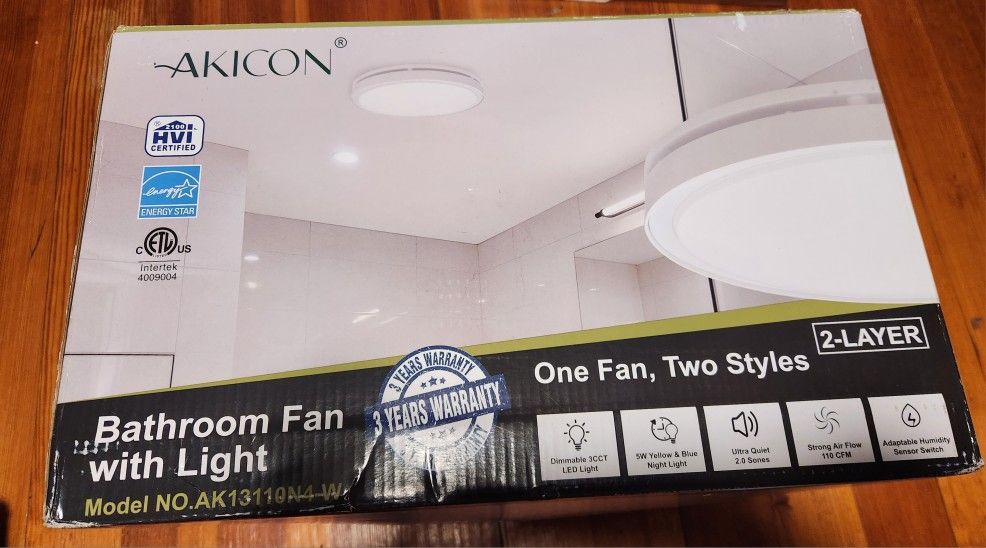 Bathroom Fan with Light