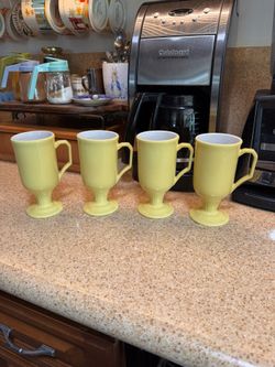 Vintage shenango Yellow Coffee Cups 