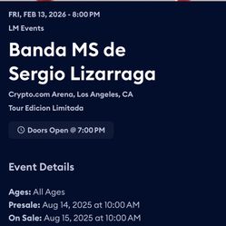 Banda MS Tickets Feb 13