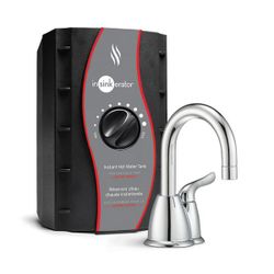 Invite HOT150 Series 1-Handle 6.25 in. Instant Hot Water Dispenser Tank with Faucet in Chrome