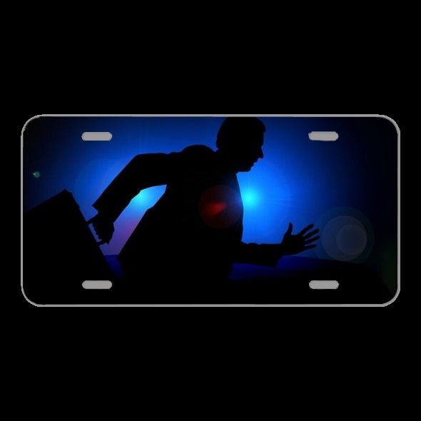 License Plate Novelty Car Front Man Silhouette Businessman Escape