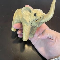 Vintage paper mache elephant figurine